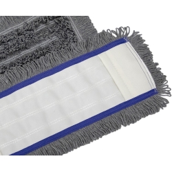 Mop płaski 40cm FLIPPER InterTom (szary) bawełna / kieszeń